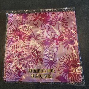 Pink Floral Waffle House Breast Cancer Awareness Scarf